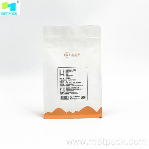 Flat Bottom Paper Packaging Bag Printed Tea Bag